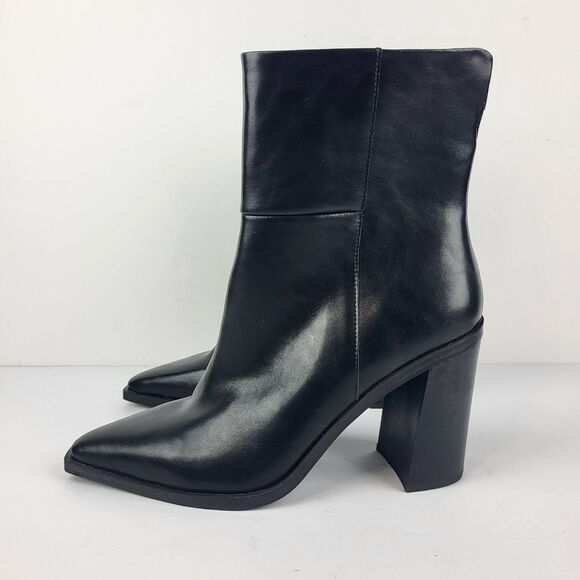 Steve Madden SILVEE Women Boot Bootie Pointed Toe Black Zip Size 10M - Picture 2 of 13